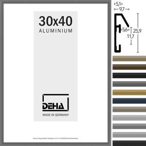 contrasto grigio 29,7x42 cm DEHA Design Cornice in alluminio Boston A3 