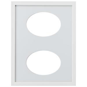 Cornice multipla Top Cube 30x40 cm per 2 foto ritaglio ovale