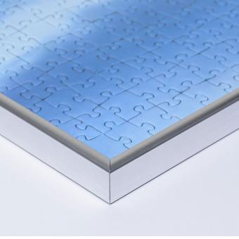 Mira Cornice per puzzle da 1500 pezzi in materiale sintetico 60x86 cm -  argento - 1,5 mm vetro artificiale