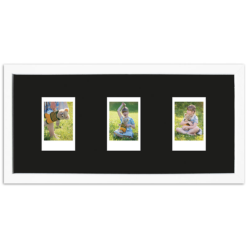 Portafoto multiplo per 3 foto istantanee Instax Mini 35,4x15,7 cm | bianco, venato | Vetro standard