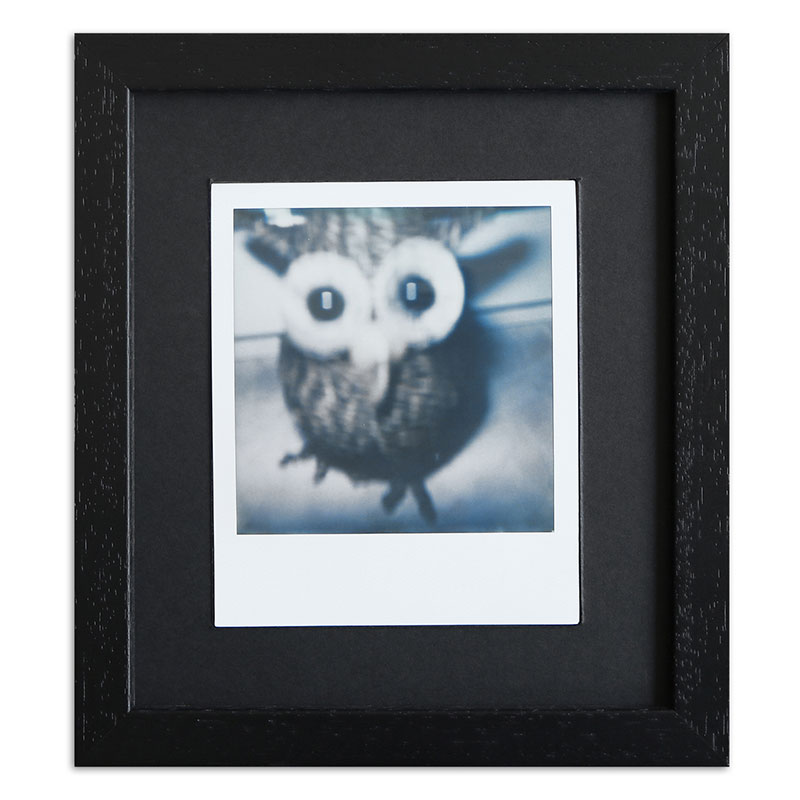 Cornice per 1 foto istantanea Polaroid 600 13,8x15,7 cm | nero, venato | Vetro standard