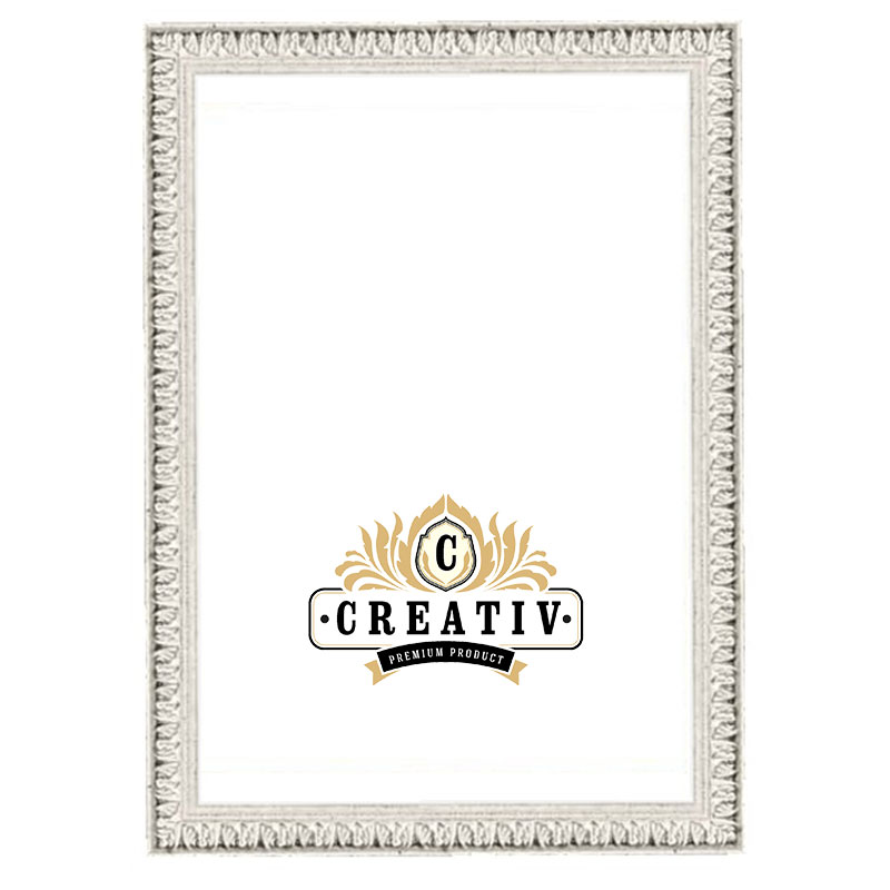 Cornice barocca "Latina" 10x15 cm | bianco | Vetro standard