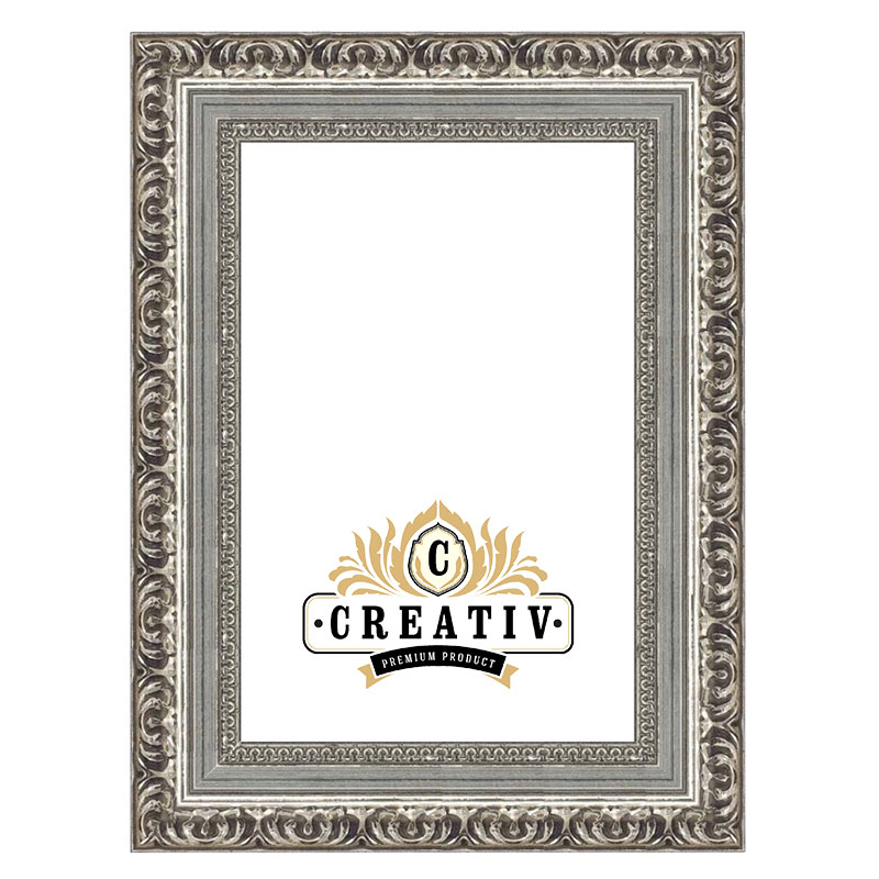 Cornice barocca "Bolzano" 30x40 cm | argento | Vetro standard
