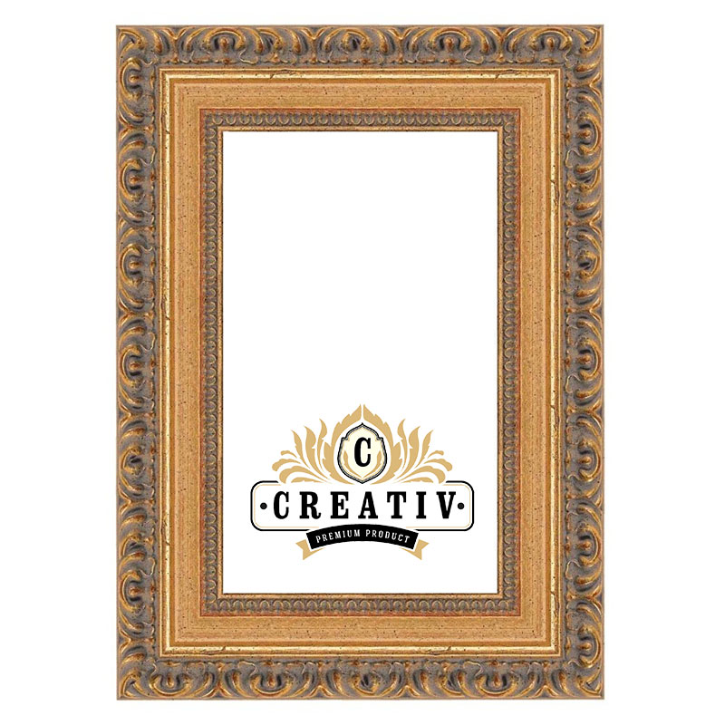 Cornice barocca "Cremona" 60x70 cm | dorato | Vetro standard