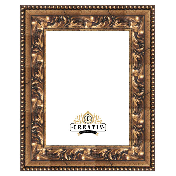 Cornice barocca "Marsala" 84,1x118,9 cm (A0) | dorato e nero | vetro artificiale
