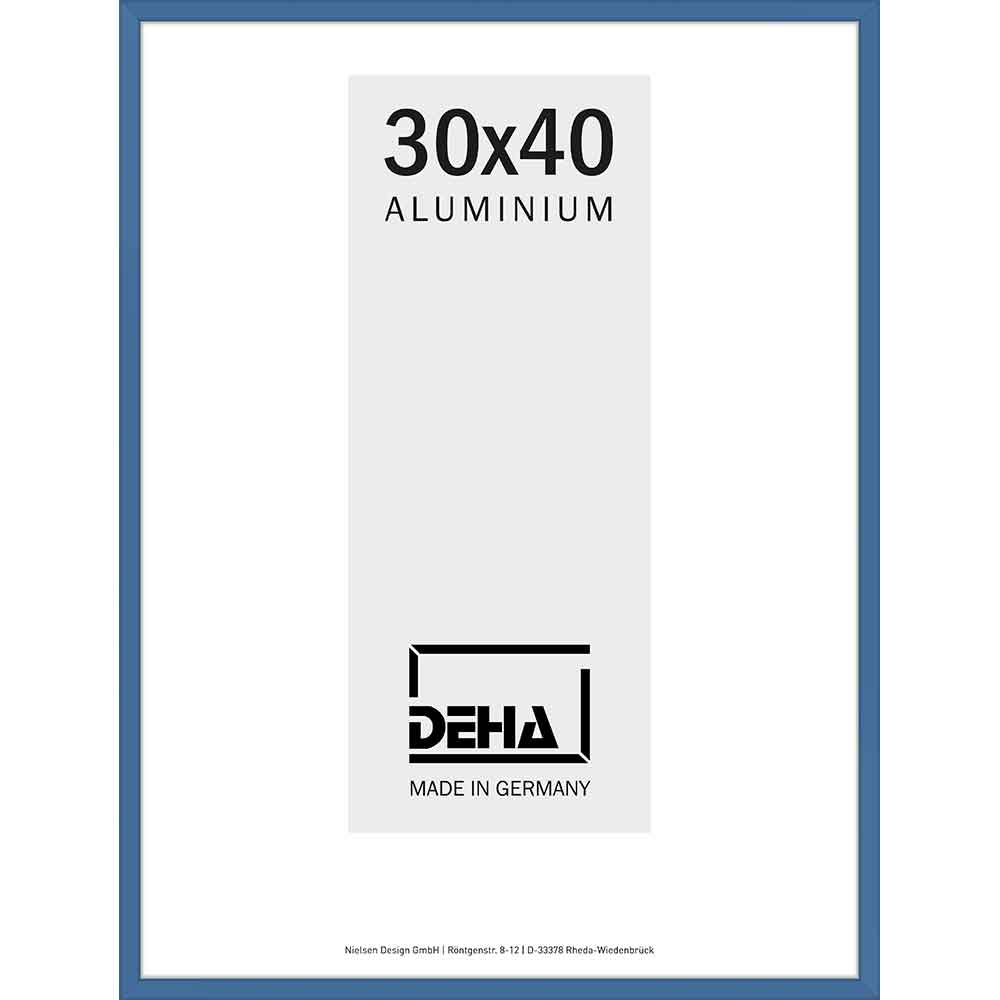 Cornice in alluminio Superba 70x80 cm | blu genziana RAL 5010 | Vetro standard