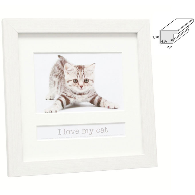 Portafoto con dedica "I love my cat" 