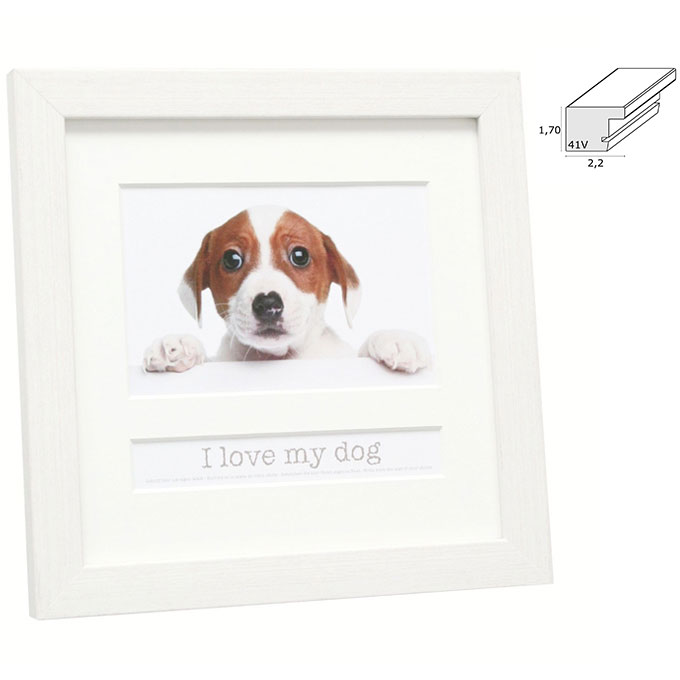 Portafoto con dedica "I love my dog" 