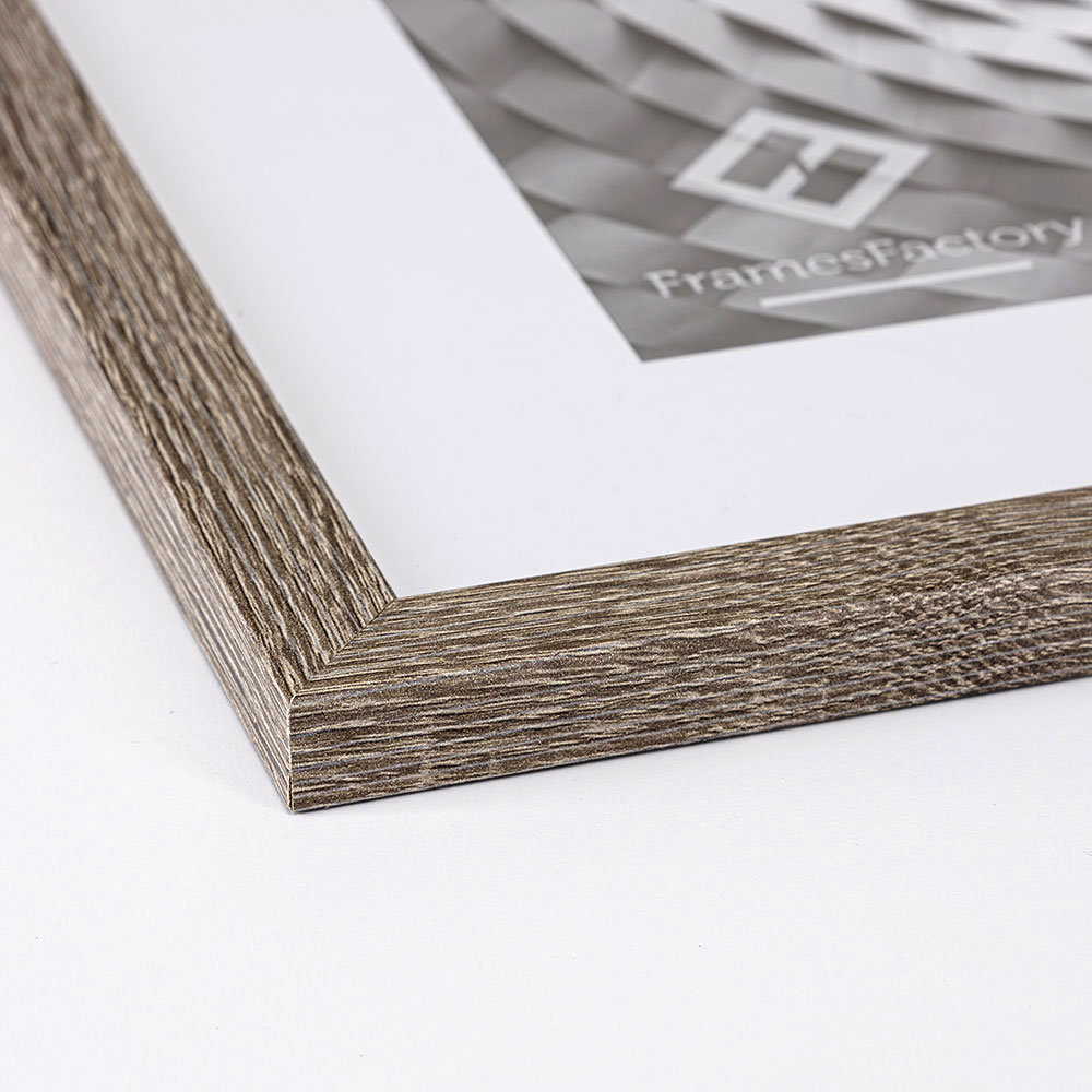 Cornice in legno Hekla in MDF 10x15 cm | rovere Sonoma | vetro artificiale