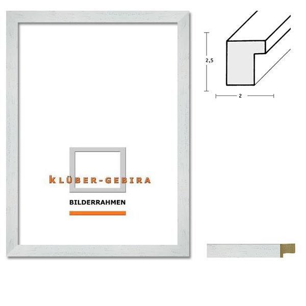 Cornice in legno Tias 84,1x118,9 cm (A0) | campione di asta bianca | vetro artificiale
