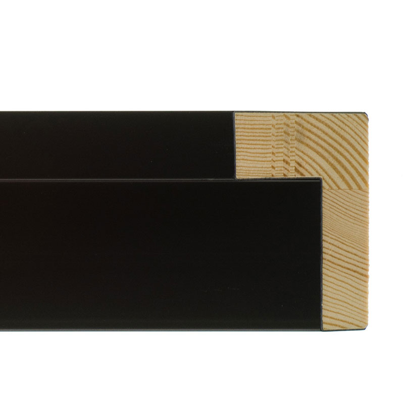 Cornice a cassetta americana Merida 20x30 cm | nero | senza vetro e senza pannello posteriore