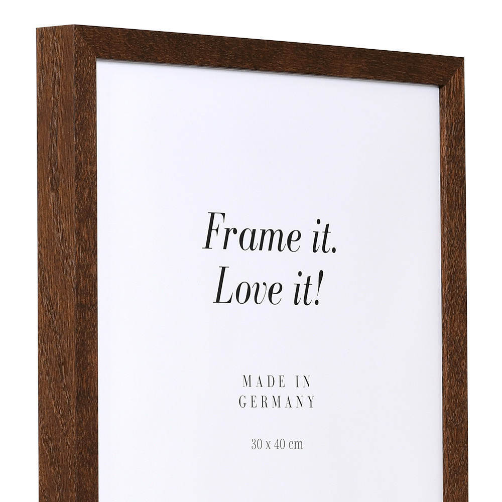 Mira Cornice in legno Vienne 100x140 cm - noce - vetro artificiale  antiriflesso
