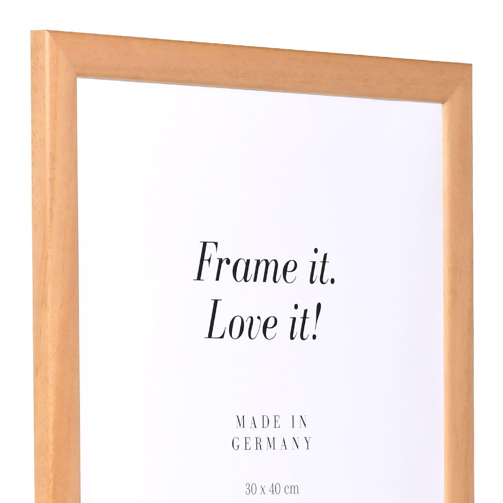 Mira Cornice in legno Paris 100x140 cm - colore naturale - vetro