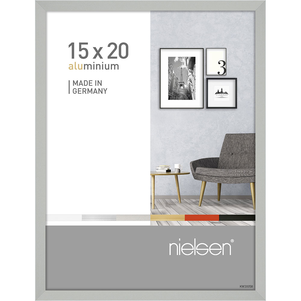 Nielsen Cornice in alluminio Pixel 15x20 cm - argento opaco - Vetro  standard