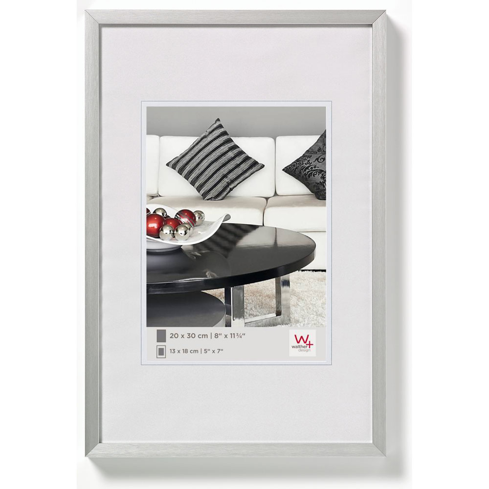 Cornice in alluminio Chair 13x18 cm | argento | Vetro standard