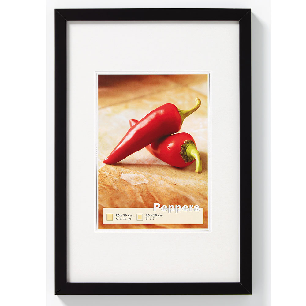 Cornice in legno Pepper 20x20 cm | nero | Vetro standard