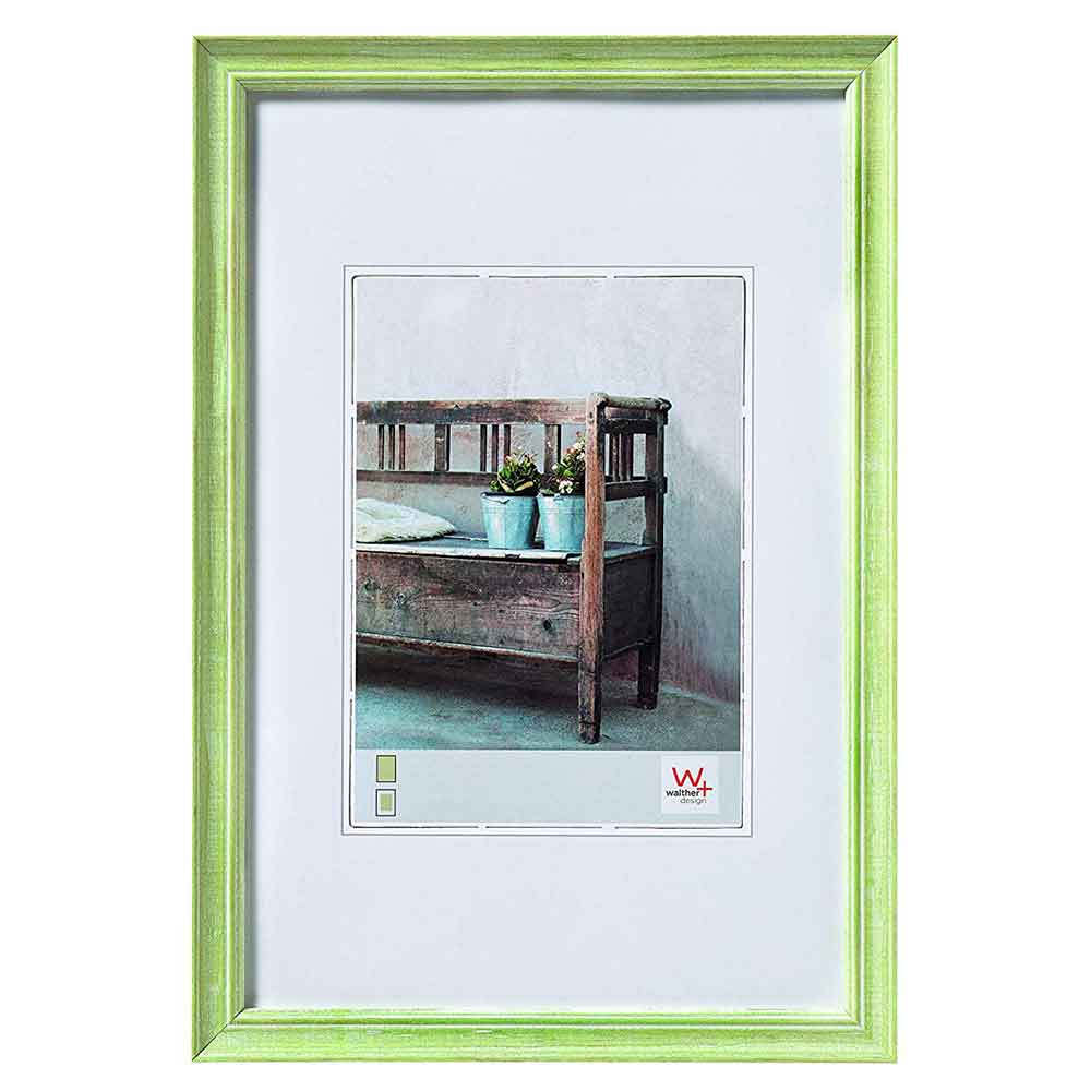Cornice in legno Bench 10x15 cm | verde | Vetro standard