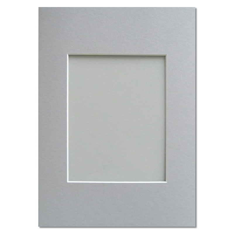 Passepartout a smusso, anima bianca 13x18 cm (9x13 cm) | grigio